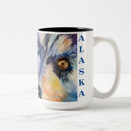 Lets Run ALASKA  two_tone 15oz coffee mug_2 Two_Tone Coffee Mug