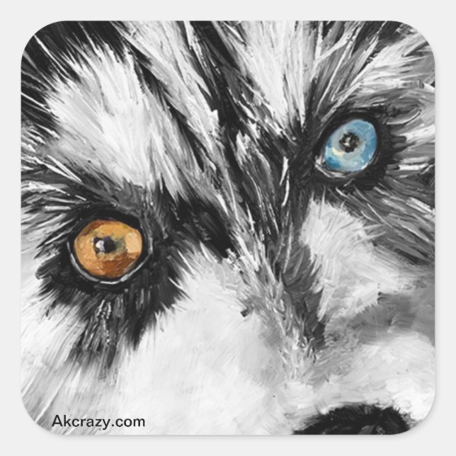 Let's Run B&W square sticker (Front)