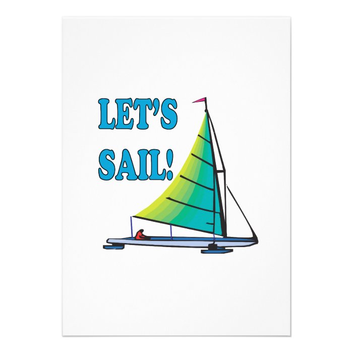 Lets Sail Personalized Invitation