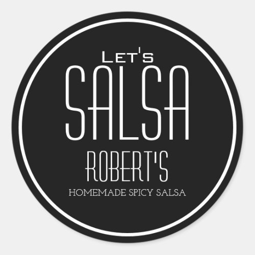 Lets Salsa Personalized Homemade Salsa Label