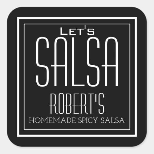Lets Salsa Personalized Homemade Salsa Label