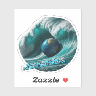 let's save our planet for the future generation sticker