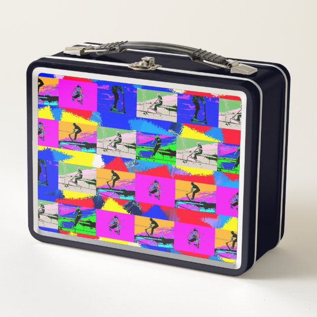 Lets Scoot - Stunt Scooter Rider Metal Lunch Box (Front)