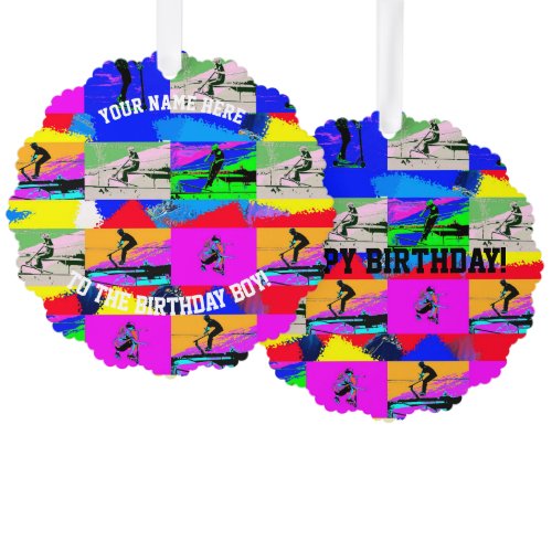 Lets Scoot - Stunt Scooter Rider Ornament Card