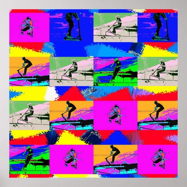 Lets Scoot - Stunt Scooter Rider Poster (Front)