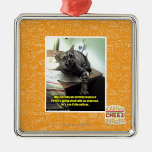 Let's see if she notices. metal ornament