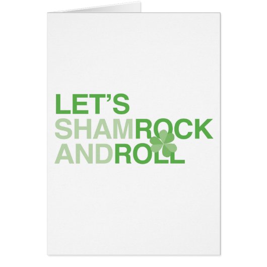 Let's Shamrock and Roll Cards (Front)