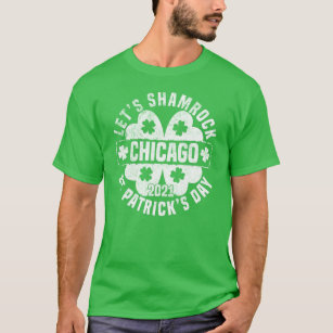 Chicago Cubs Majestic Green St Paddys Day Shamrock T-Shirt XL