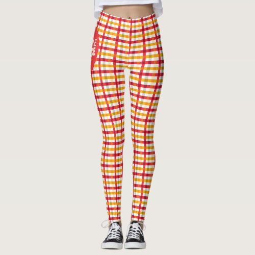 Lets Share a Slice Plaid Leggings