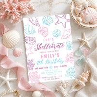 Let's Shellebrate Seashells Any Age Girl Birthday