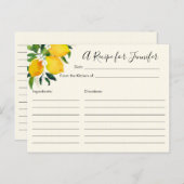 Let's Shower The Bride Lemon Recipe Card (Front/Back)