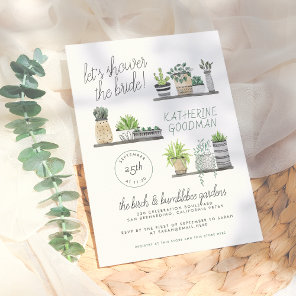 Let's Shower The Bride | Modern Boho Houseplants Invitation