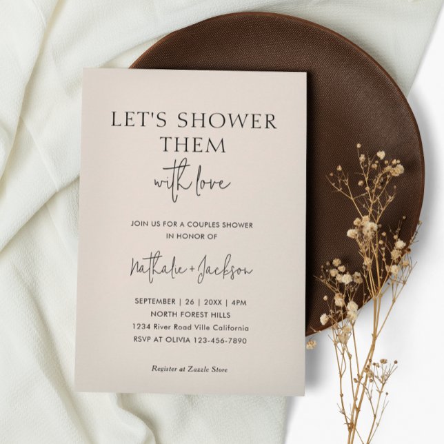Let's Shower Them With Love | Boho Shower Bridal Invitation (Creator Uploaded)