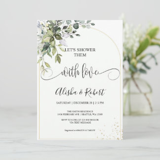 Let's Shower Them With Love Couples Shower invite