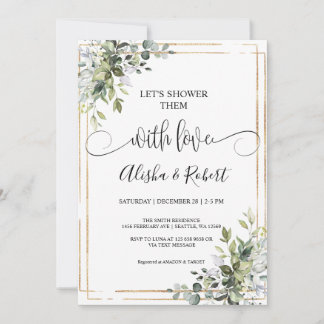 Let's Shower Them With Love Couples Shower invite