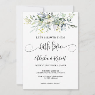 Let's Shower Them With Love Couples Shower invite