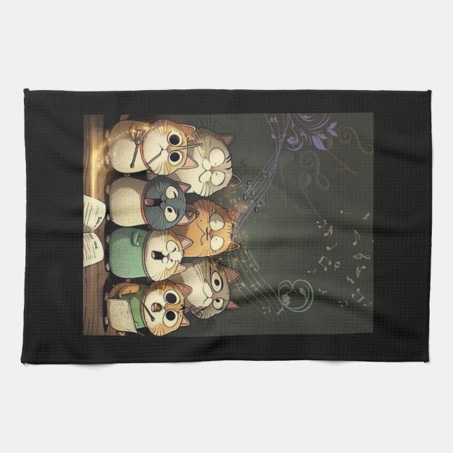 Let's sing out loud and off key kitchen towel (Horizontal)