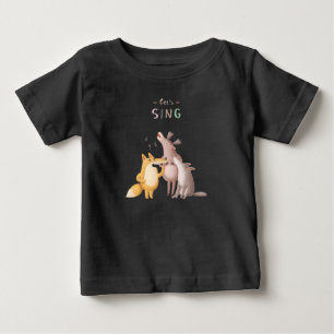 Let's Sing Woodland Animal Acapella Baby T-shirt