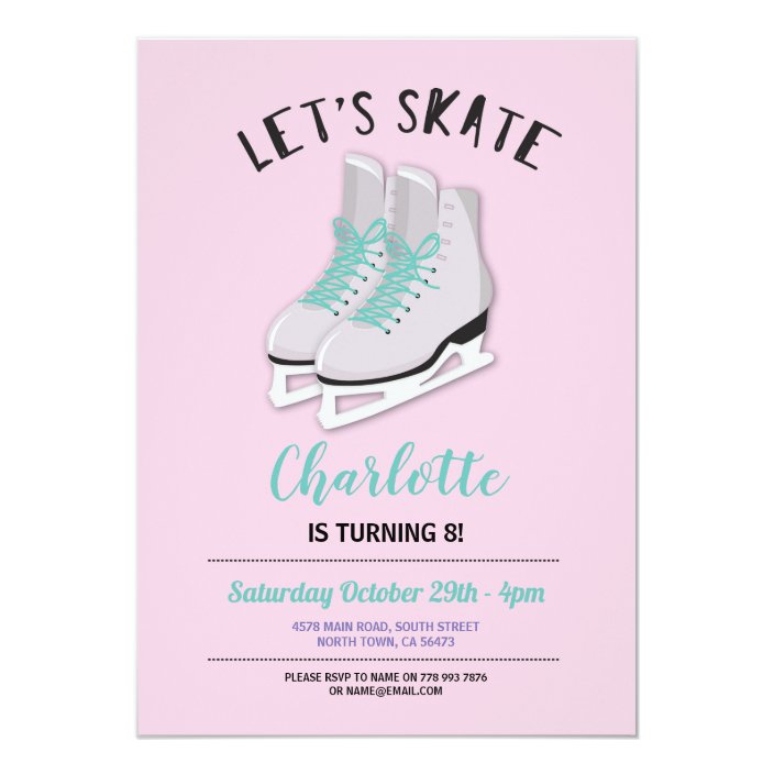 girls pink ice skates