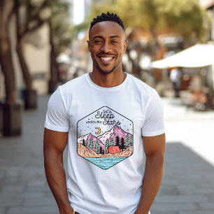 Lets Sleep Under The Stars Camper Camping T-Shirt