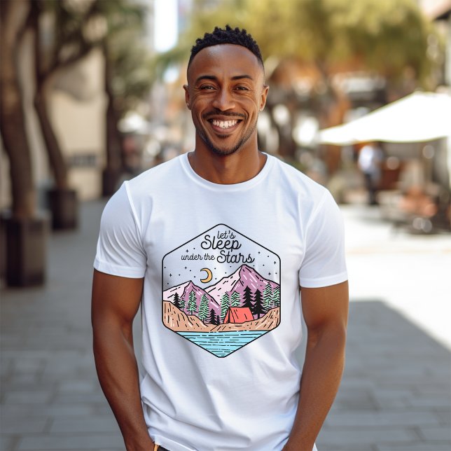Lets Sleep Under The Stars Camper Camping T-Shirt (Creator Uploaded)