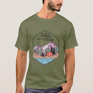 Lets Sleep Under The Stars Camper Camping T-Shirt