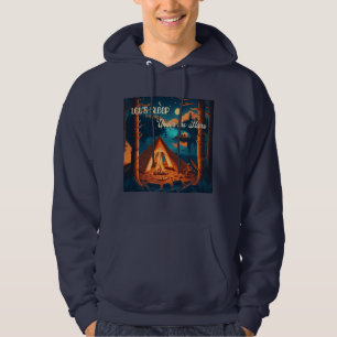 Let's Sleep Under the Stars   Camping Art Hoodie