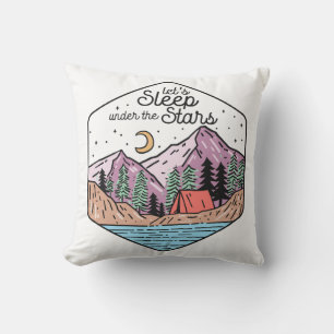 Let's Sleep Under The Stars Throw Pillow