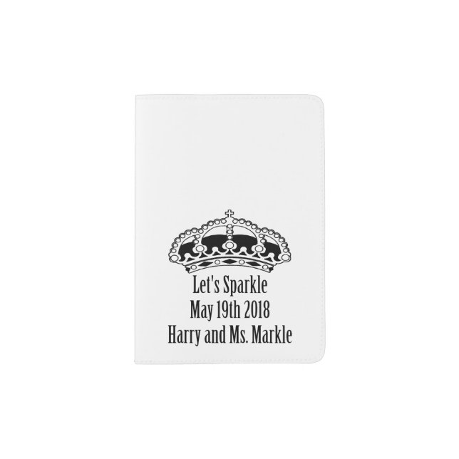 Let's Sparkle Harry & Meghan, May 19th 2018 Passport Holder (Front)