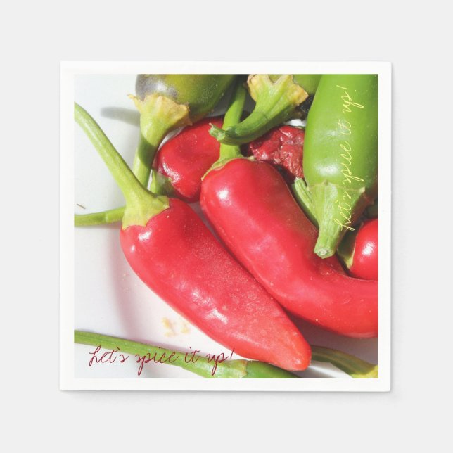 Let's spice it up Chili peppers Paper Napkin (Front)
