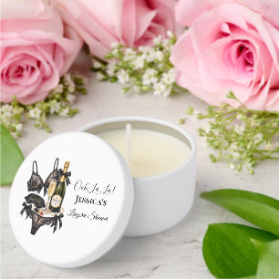 Let's Spoil Her Bra Lace Lingerie Bridal Shower Mini Candle Favors