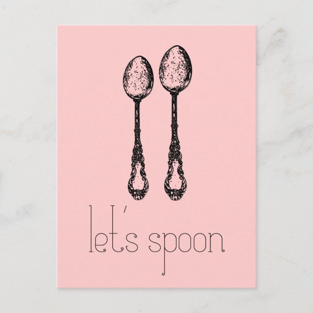 let's spoon postcard (Front)