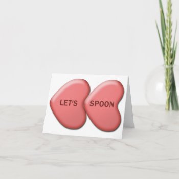 "let's Spoon" Valentine Card by BearOnTheMountain at Zazzle