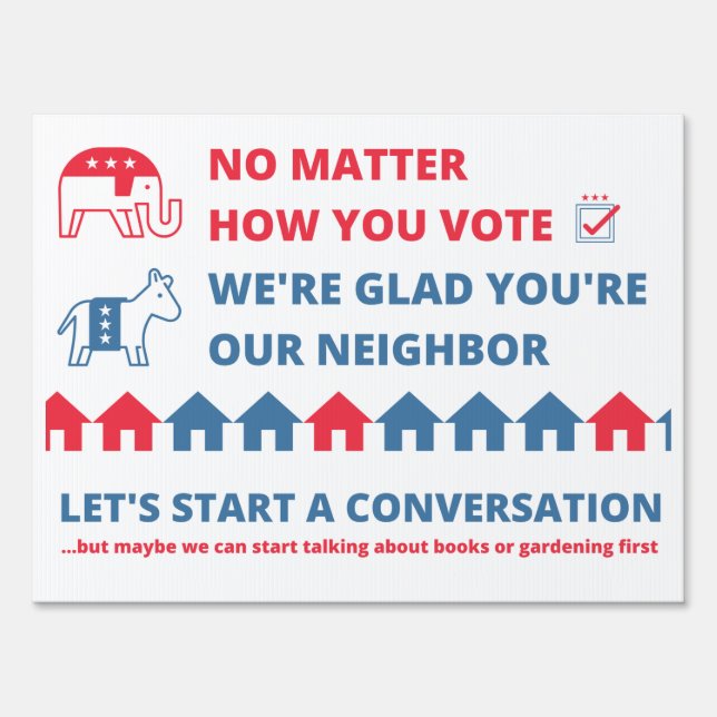 Let's Start a Conversation Sign (Front)