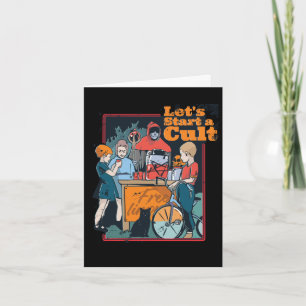 Lets Start a Cult Spooky Retro Halloween Kids Card