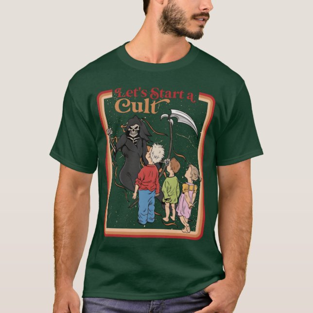 Lets Start a Cult Weird Ironic Savagehrowback boy T-Shirt (Front)