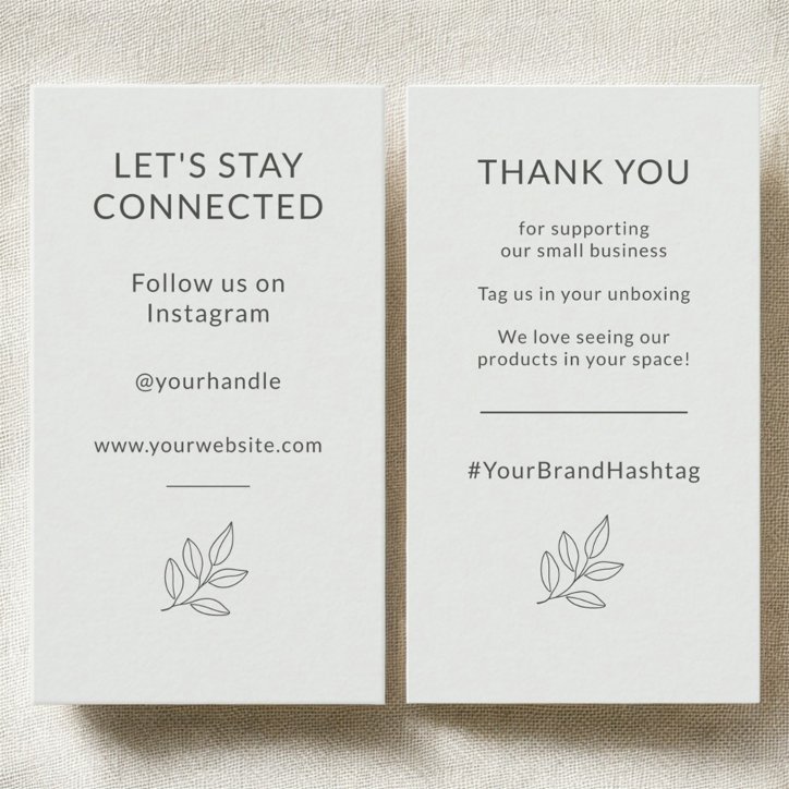 Lets Stay Connected Sage Green Minimalist Business Card