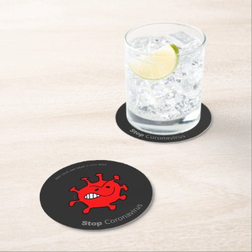 Let&#39;s stay healthy. round paper coaster