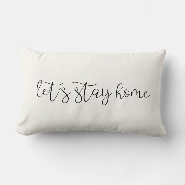 Let's stay home cute elegant lumbar pillow (Front)