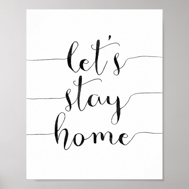 Let's Stay Home Poster (Front)