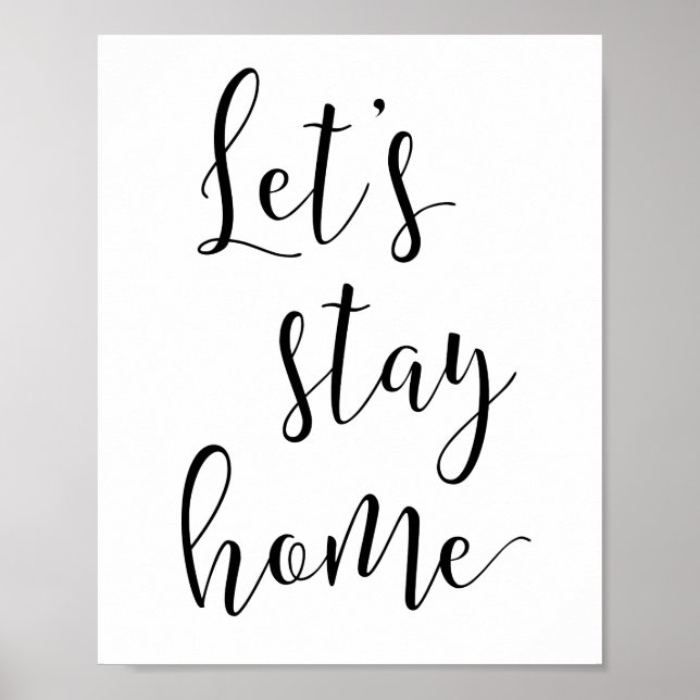 Lets stay home poster (Front)