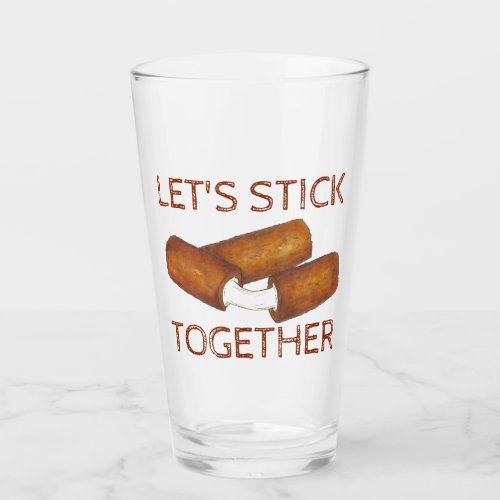 Lets Stick Together Mozzarella Cheese Sticks Food Glass