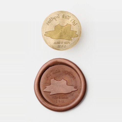 Lets Stick Together Sticky Toffee Pudding  Wax Seal Stamp