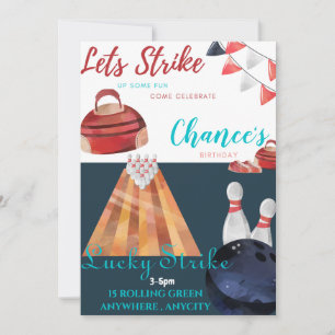 Let's Strike Birthday Invitation Card