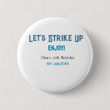 Let's strike up blue gray happy 10 birthday name