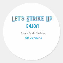 Let's strike up blue gray happy 10 birthday name 