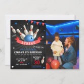 Let's Strike Up Some Fun! Bowling Birthday Party Invitation | Zazzle