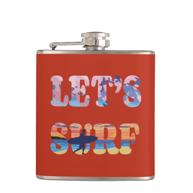 Let's Surf  Flask (Front)