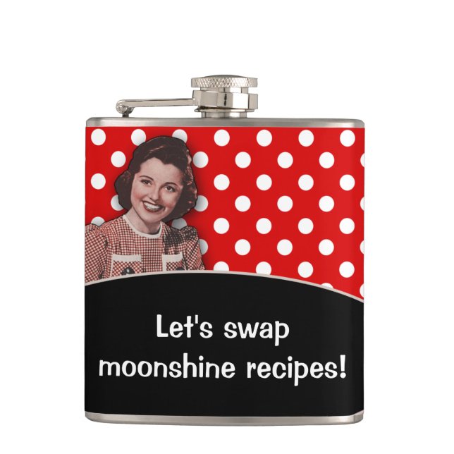 Let's Swap Moonshine Recipes Flask (Front)