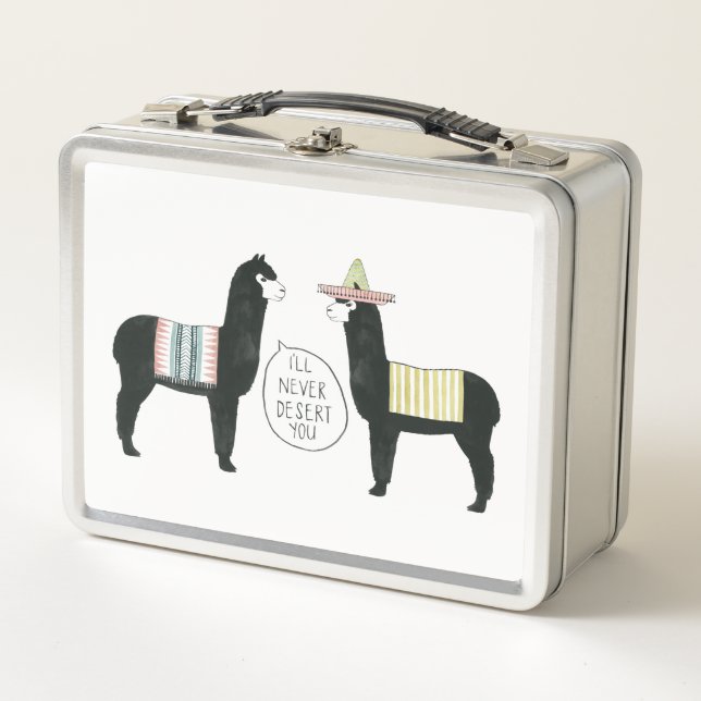 Let's Taco About It | I'll Never Desert You Metal Lunch Box (Front)